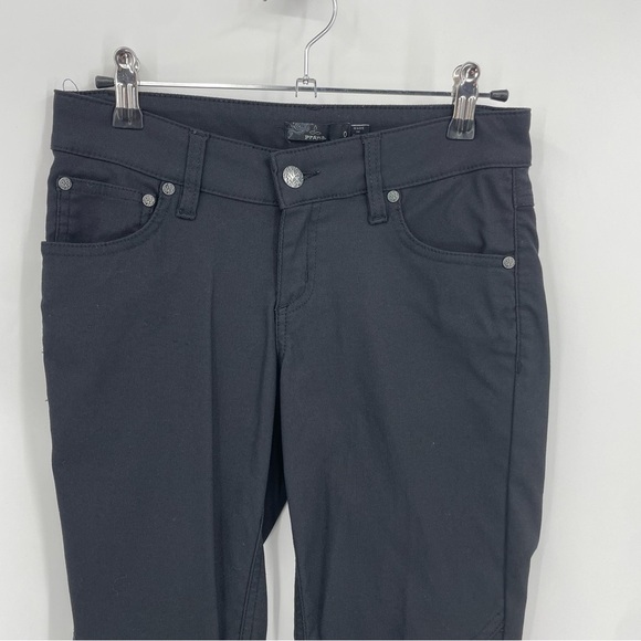 prAna Women's Brenna moto Pant COAL gray black size 0 - Picture 2 of 8